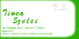 timea szelei business card