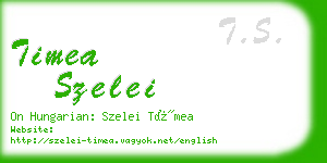 timea szelei business card